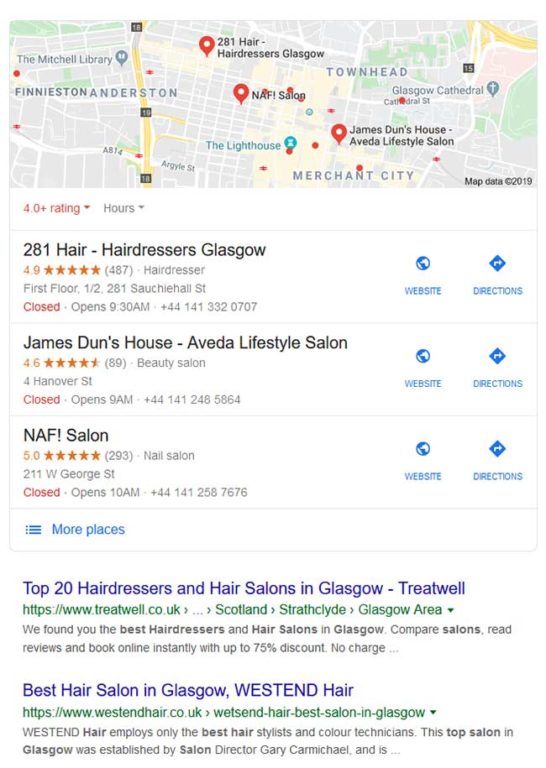 Google My Business Profiles For Hair Beauty Salons   Google Map 546x768 