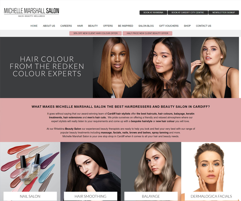 Salon Website Design